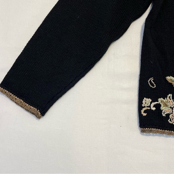 Heirloom Collectibles Womens Sweater Button Up Cardigan Embroidered Vintage L - Picture 3 of 10